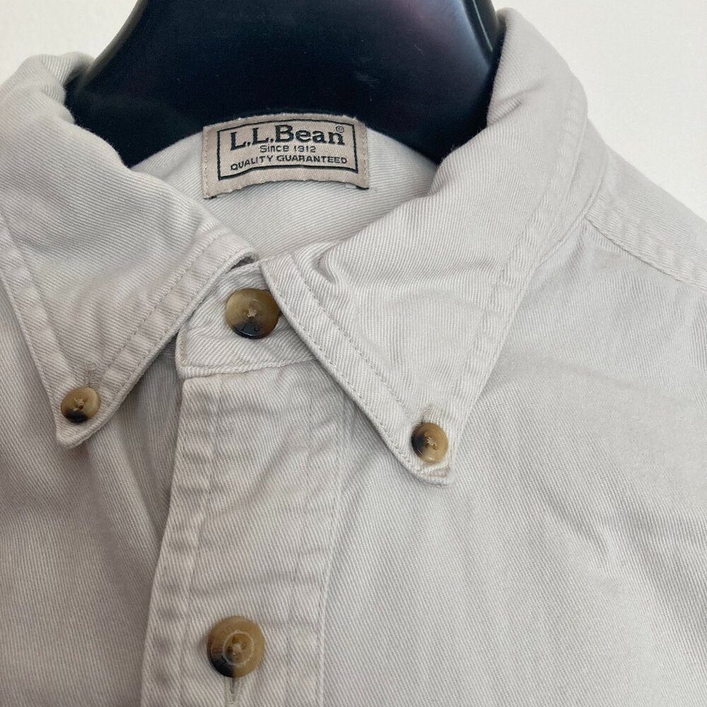 Men's L.L. Bean off-white Canvas Shirt